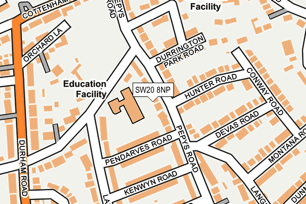 SW20 8NP map - OS OpenMap – Local (Ordnance Survey)