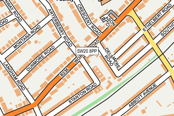 SW20 8PP map - OS OpenMap – Local (Ordnance Survey)