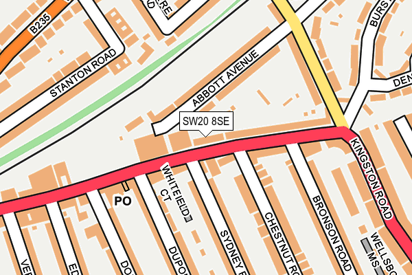 SW20 8SE map - OS OpenMap – Local (Ordnance Survey)