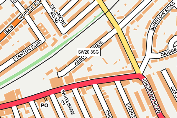 SW20 8SG map - OS OpenMap – Local (Ordnance Survey)