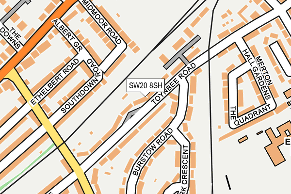 SW20 8SH map - OS OpenMap – Local (Ordnance Survey)