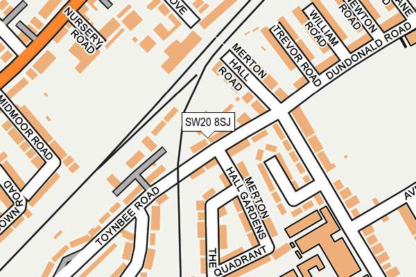 SW20 8SJ map - OS OpenMap – Local (Ordnance Survey)