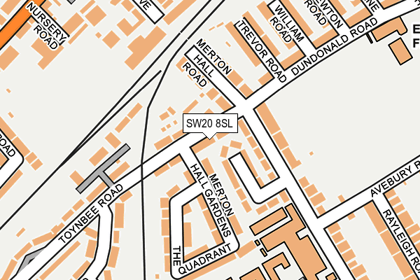 SW20 8SL map - OS OpenMap – Local (Ordnance Survey)