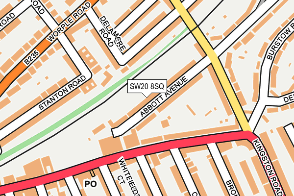 SW20 8SQ map - OS OpenMap – Local (Ordnance Survey)