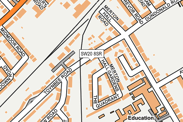 SW20 8SR map - OS OpenMap – Local (Ordnance Survey)
