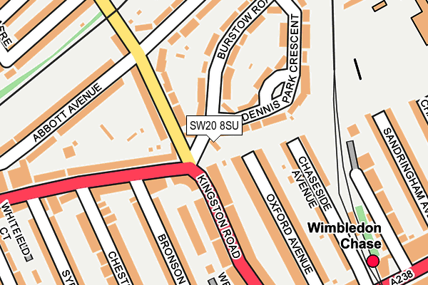 SW20 8SU map - OS OpenMap – Local (Ordnance Survey)