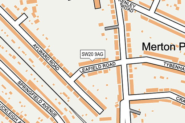 SW20 9AG map - OS OpenMap – Local (Ordnance Survey)