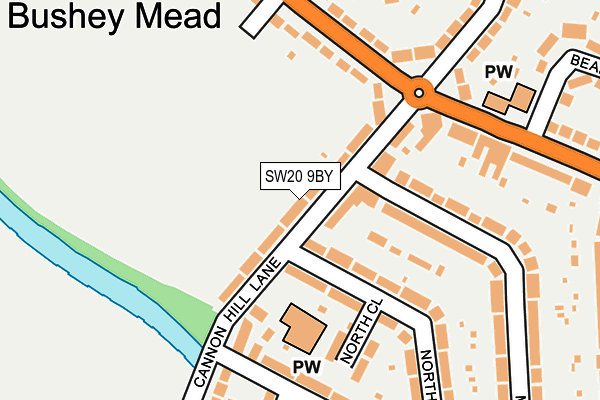 SW20 9BY map - OS OpenMap – Local (Ordnance Survey)