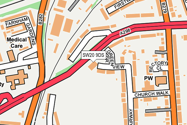 SW20 9DS map - OS OpenMap – Local (Ordnance Survey)