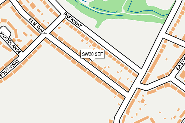 SW20 9EF map - OS OpenMap – Local (Ordnance Survey)