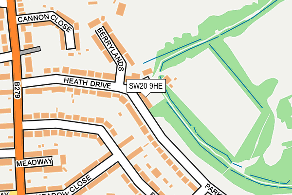 SW20 9HE map - OS OpenMap – Local (Ordnance Survey)