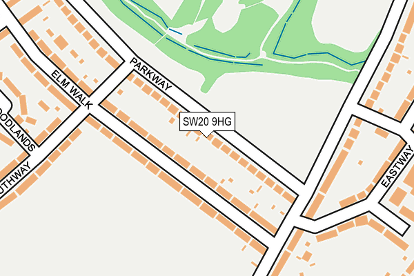 SW20 9HG map - OS OpenMap – Local (Ordnance Survey)
