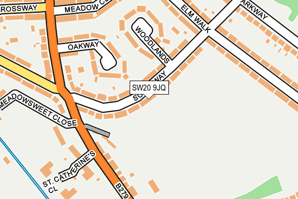 SW20 9JQ map - OS OpenMap – Local (Ordnance Survey)