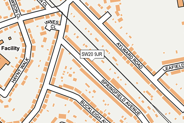 SW20 9JR map - OS OpenMap – Local (Ordnance Survey)
