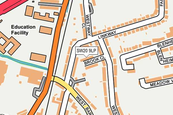 SW20 9LP map - OS OpenMap – Local (Ordnance Survey)