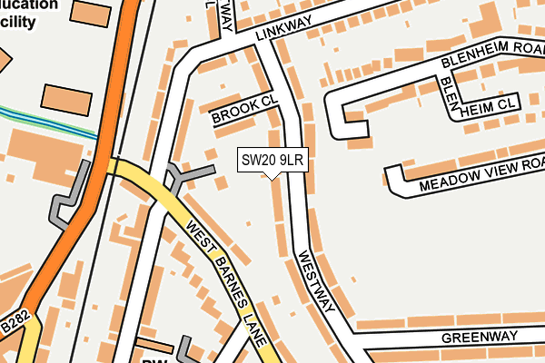 SW20 9LR map - OS OpenMap – Local (Ordnance Survey)