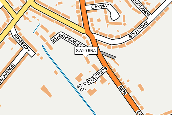 SW20 9NA map - OS OpenMap – Local (Ordnance Survey)