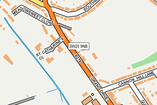 SW20 9NB map - OS OpenMap – Local (Ordnance Survey)