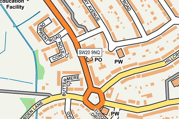 SW20 9NQ map - OS OpenMap – Local (Ordnance Survey)
