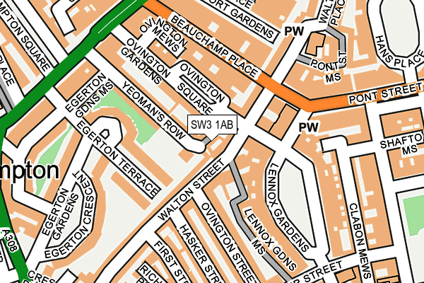 SW3 1AB map - OS OpenMap – Local (Ordnance Survey)