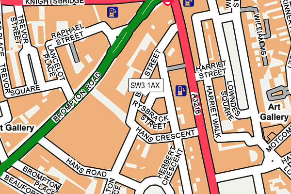 SW3 1AX map - OS OpenMap – Local (Ordnance Survey)