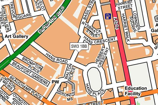 SW3 1BB map - OS OpenMap – Local (Ordnance Survey)