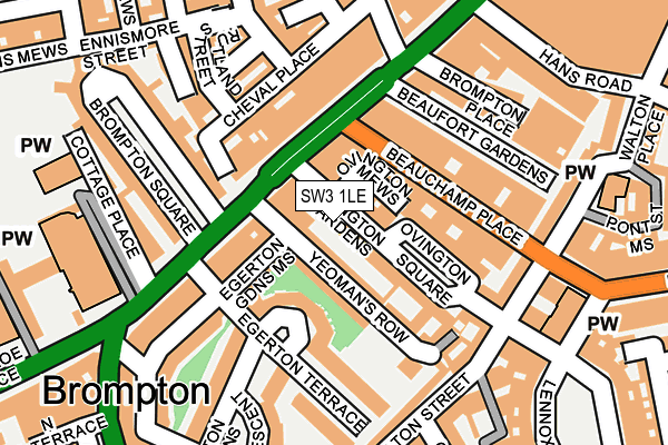 SW3 1LE map - OS OpenMap – Local (Ordnance Survey)