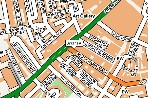 SW3 1PA map - OS OpenMap – Local (Ordnance Survey)