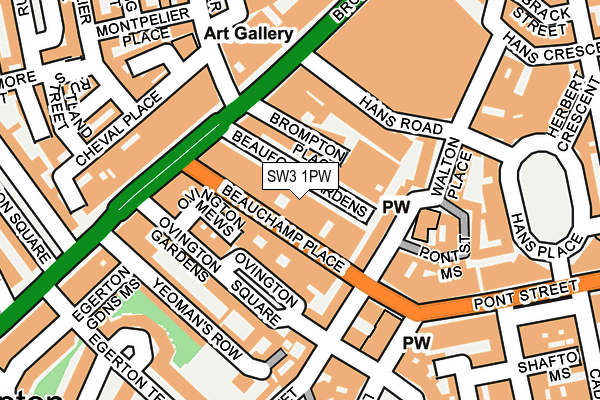 SW3 1PW map - OS OpenMap – Local (Ordnance Survey)