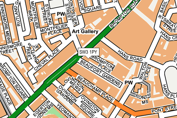 SW3 1PY map - OS OpenMap – Local (Ordnance Survey)