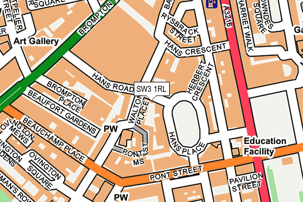 SW3 1RL map - OS OpenMap – Local (Ordnance Survey)