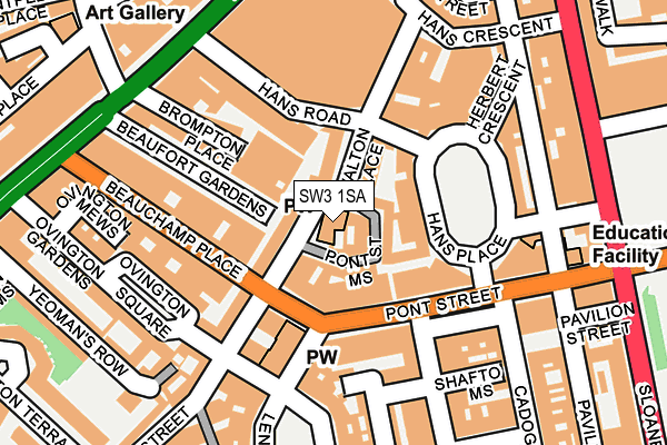 SW3 1SA map - OS OpenMap – Local (Ordnance Survey)