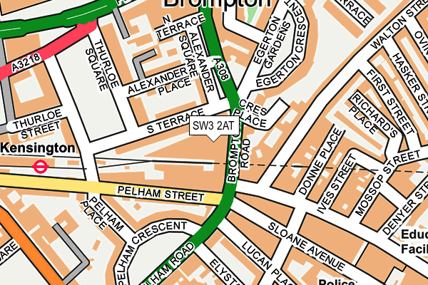 SW3 2AT map - OS OpenMap – Local (Ordnance Survey)