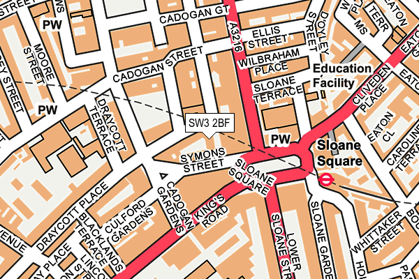 SW3 2BF map - OS OpenMap – Local (Ordnance Survey)