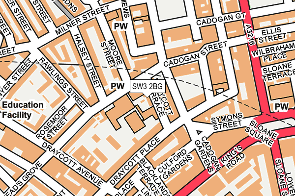 SW3 2BG map - OS OpenMap – Local (Ordnance Survey)