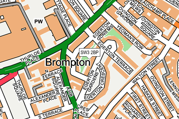 SW3 2BP map - OS OpenMap – Local (Ordnance Survey)