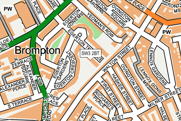 SW3 2BT map - OS OpenMap – Local (Ordnance Survey)