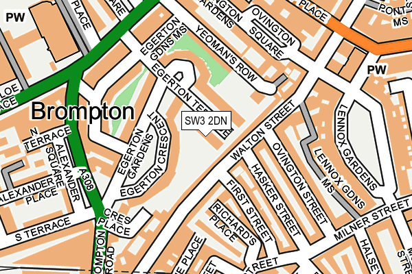 SW3 2DN map - OS OpenMap – Local (Ordnance Survey)