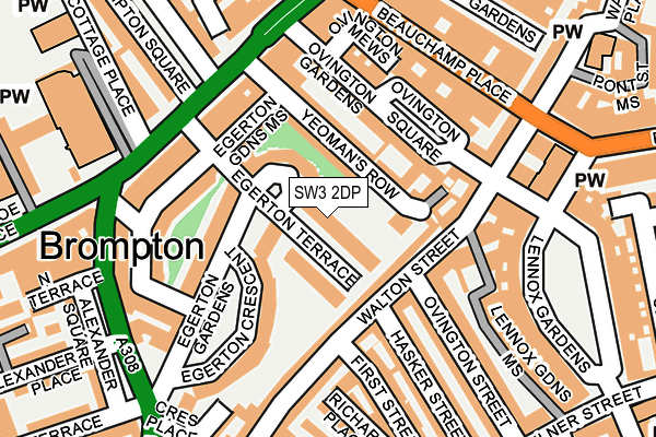 SW3 2DP map - OS OpenMap – Local (Ordnance Survey)