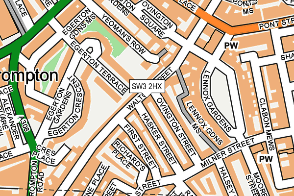 SW3 2HX map - OS OpenMap – Local (Ordnance Survey)