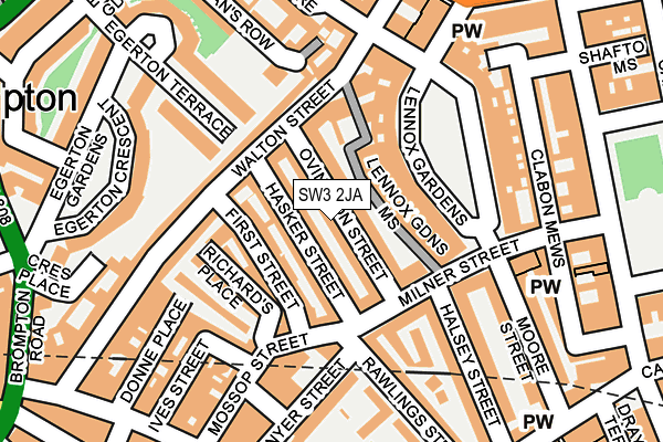 SW3 2JA map - OS OpenMap – Local (Ordnance Survey)