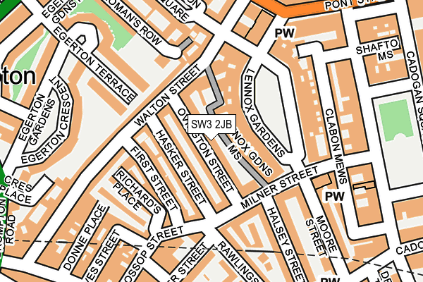 SW3 2JB map - OS OpenMap – Local (Ordnance Survey)