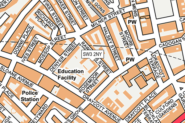 SW3 2NY map - OS OpenMap – Local (Ordnance Survey)