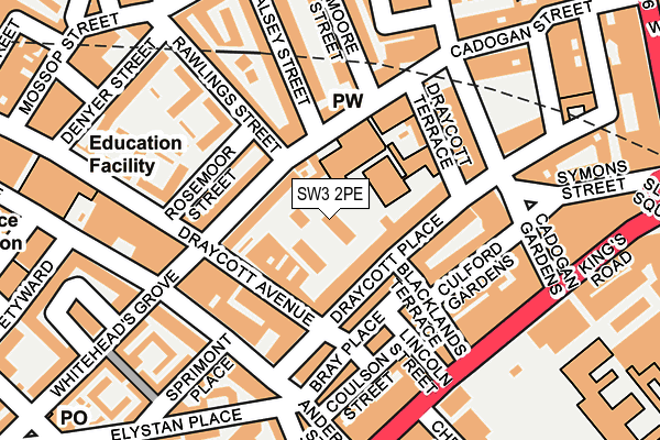 SW3 2PE map - OS OpenMap – Local (Ordnance Survey)