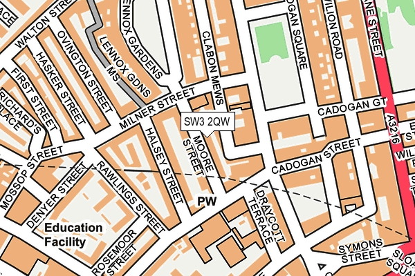 SW3 2QW map - OS OpenMap – Local (Ordnance Survey)