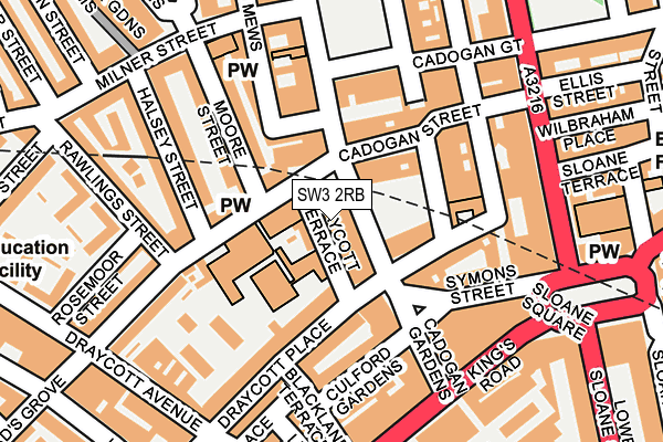 SW3 2RB map - OS OpenMap – Local (Ordnance Survey)