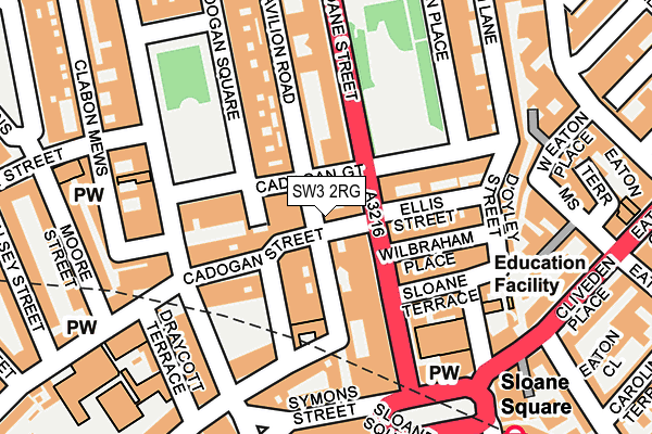 SW3 2RG map - OS OpenMap – Local (Ordnance Survey)