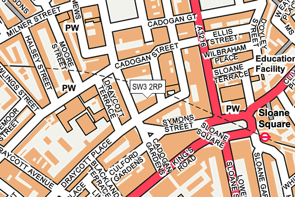 SW3 2RP map - OS OpenMap – Local (Ordnance Survey)