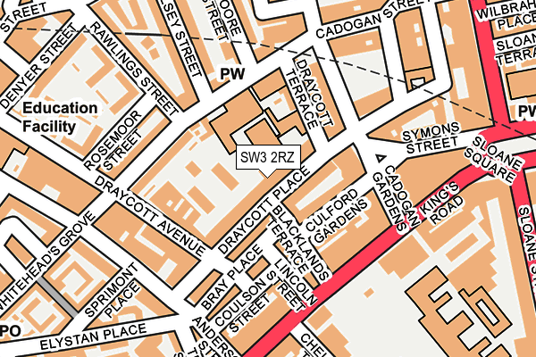 SW3 2RZ map - OS OpenMap – Local (Ordnance Survey)