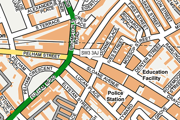 SW3 3AJ map - OS OpenMap – Local (Ordnance Survey)